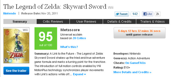 This is the game that has a better MetaScore than Zelda Ocarina of Time  according GameFAQs (or Metacritic)