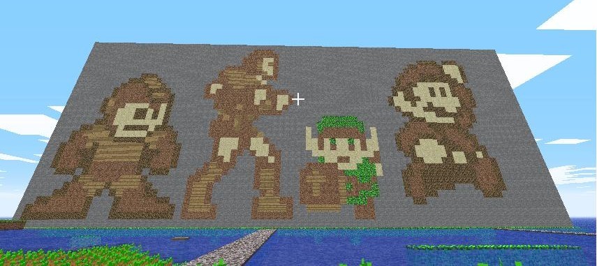 minecraft toon link pixel art