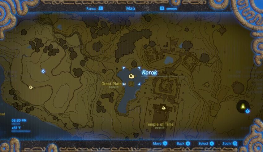 Legend of Zelda Breath of the Wild Topographic Map by Oromis