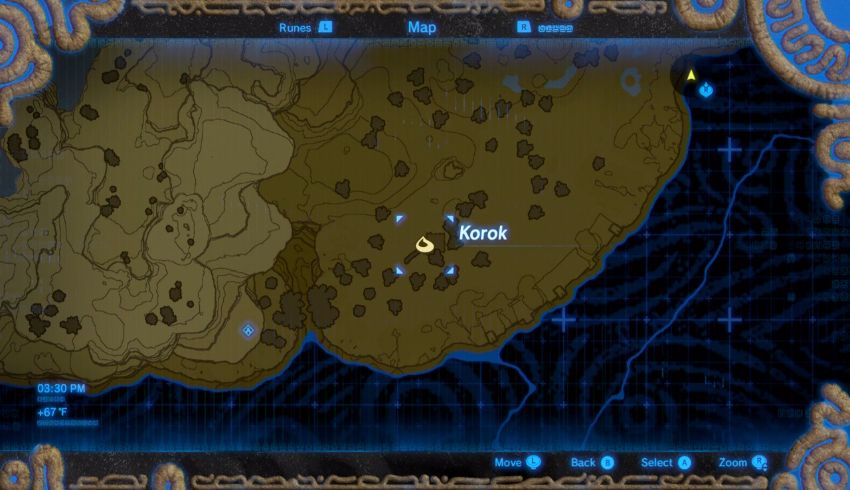 Legend of Zelda Breath of the Wild Topographic Map by Oromis