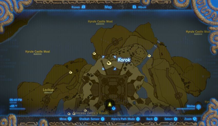 Zelda Botw Castle Map Hyrule Castle Korok Seed Locations - Zelda Dungeon