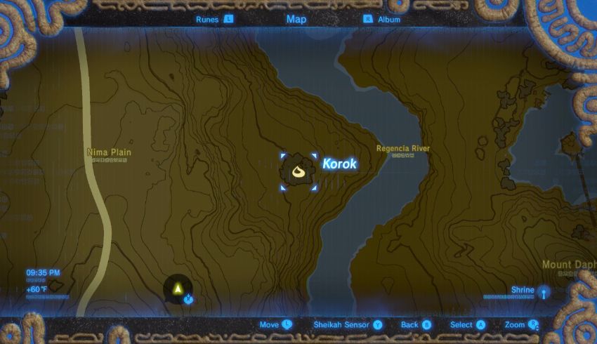 Legend of Zelda Breath of the Wild Topographic Map by Oromis