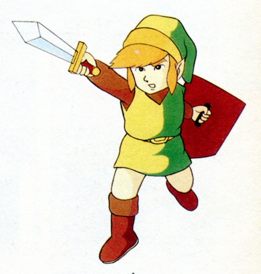 Link - Link Pointing his Sword - Zelda Dungeon Gallery