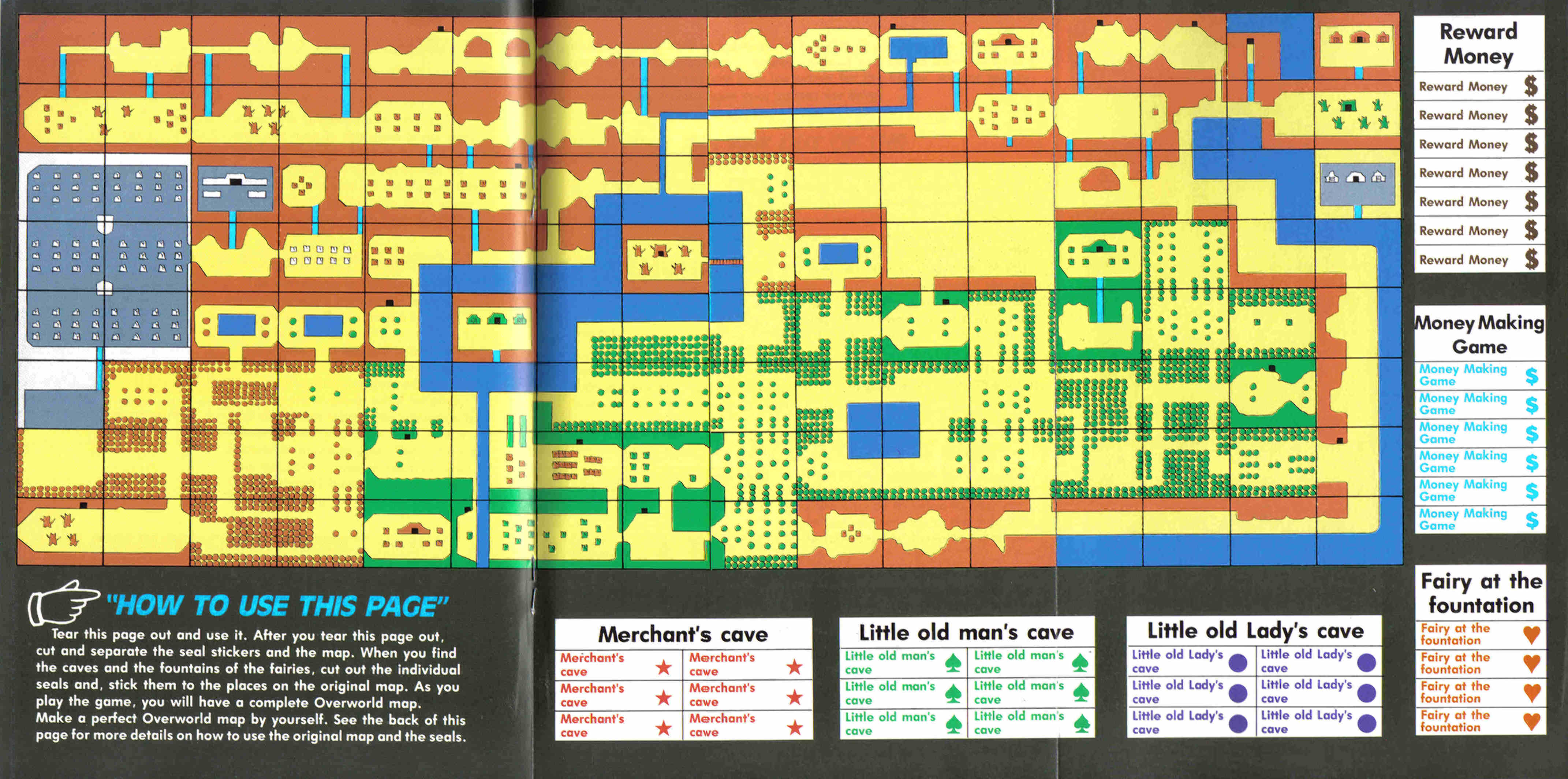 Zelda Nes Map Secrets