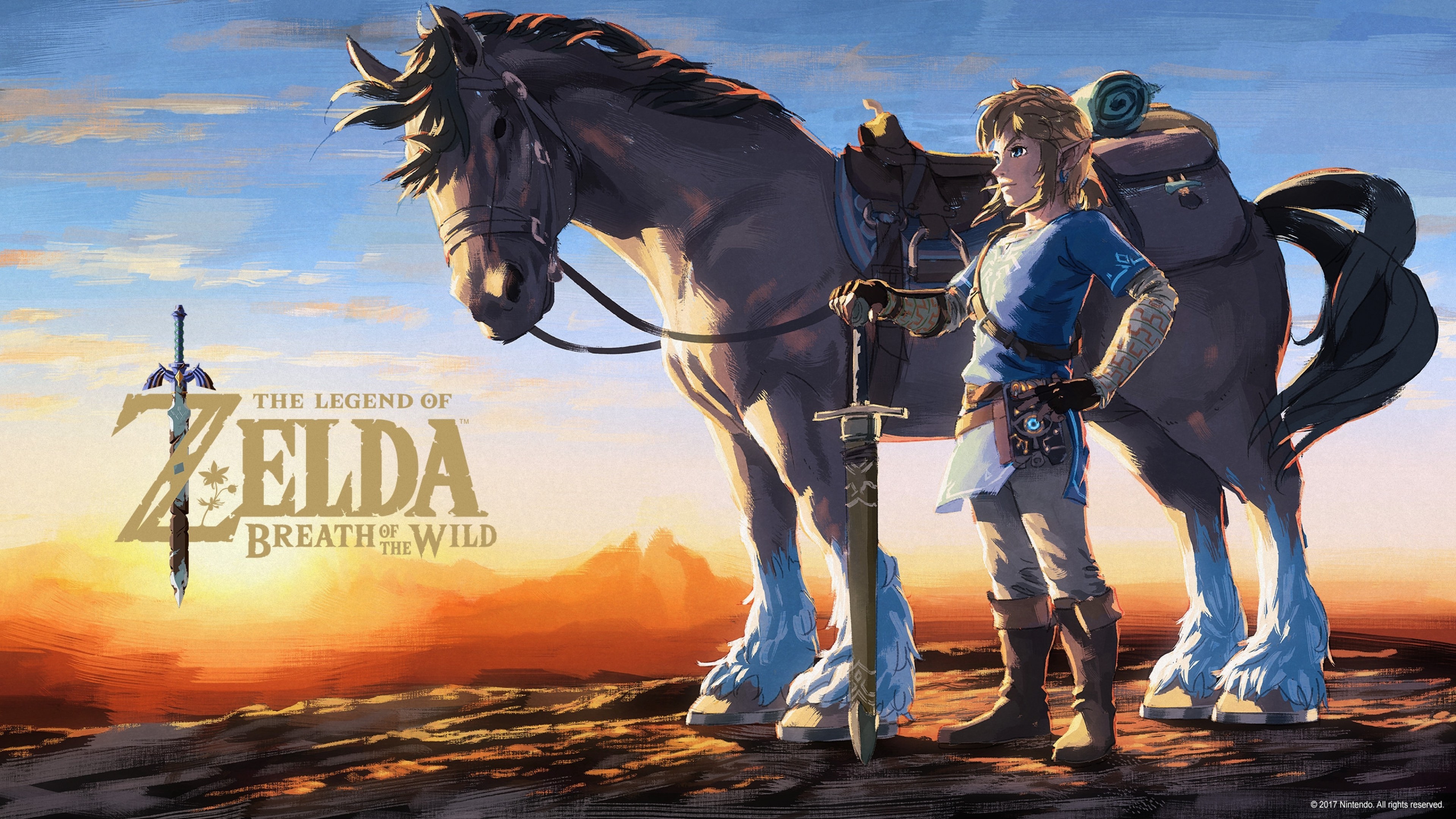 The Legend of Zelda: Breath of the Wild - Link on Horseback