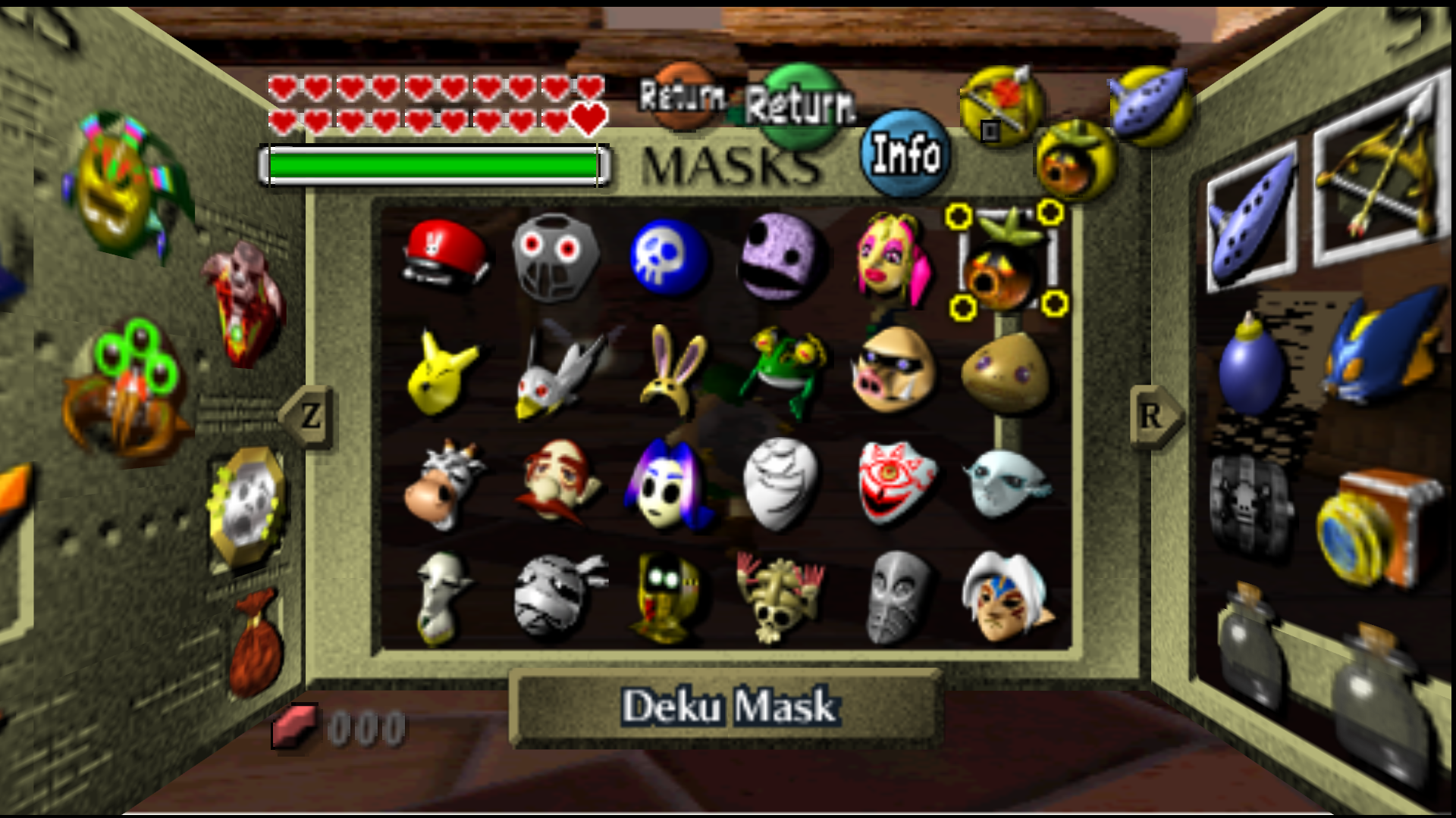 legend of zelda majoras mask all masks
