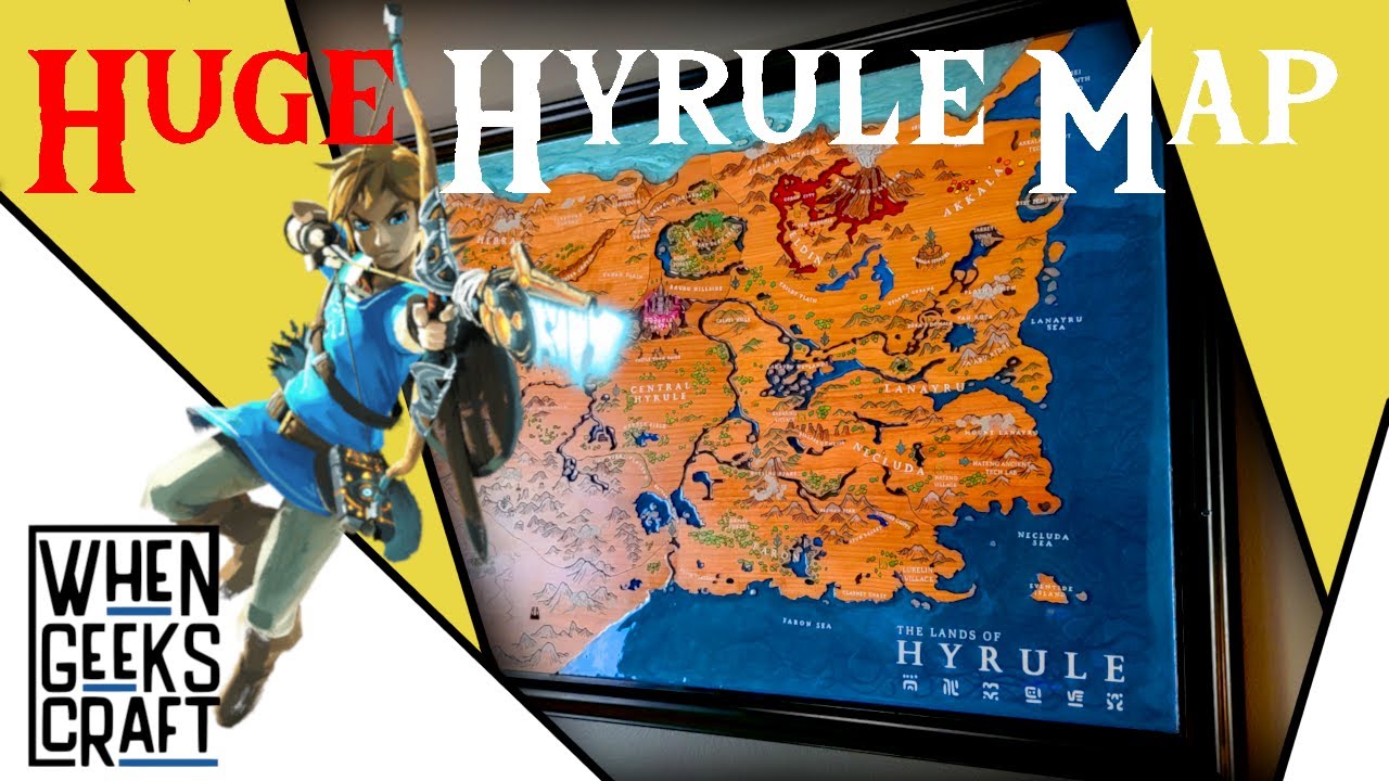 Check Out This Breathtaking Custom-Made Map of Hyrule from Breath of the Wild - Zelda Dungeon