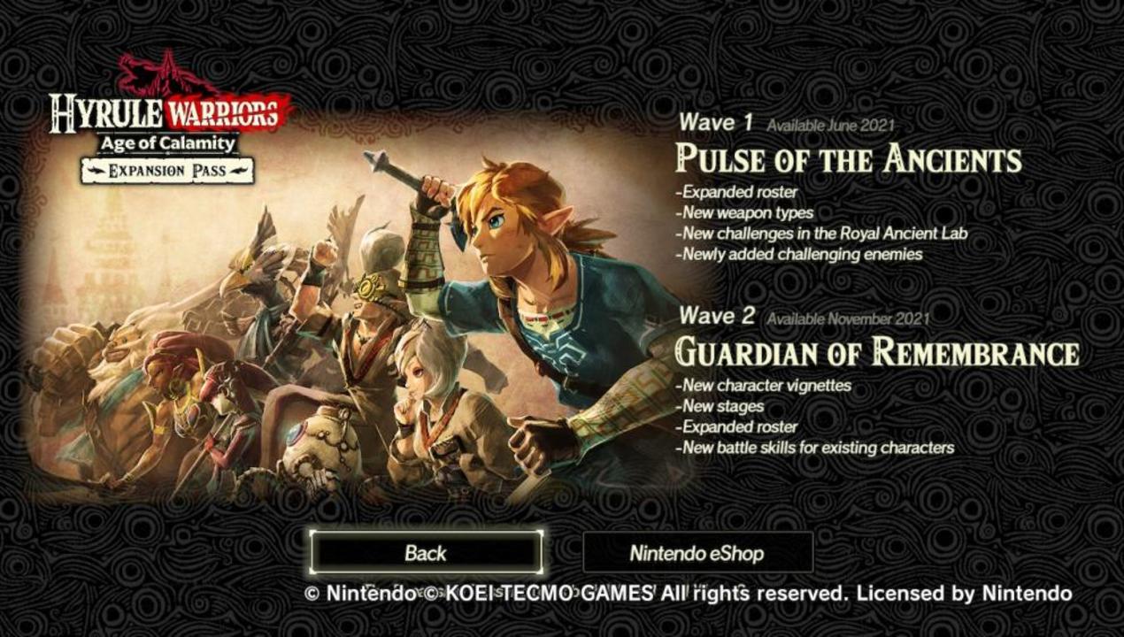 buy Hyrule Warriors Age of Calamity Expansion Pass Cd Key Nintendo