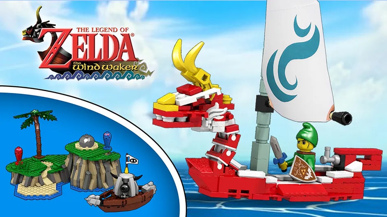 I made this LEGO Link inspired by Link's Awakening! : zelda